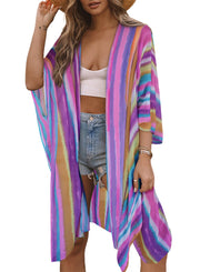 Women's Beach Cover-up Sun Protection Cardigan Loose Long