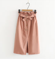 High-waisted mid-length skirts for women
