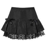Black Goth Aesthetic Pleated Skirts Women - Tiktok Tingz