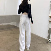Loose Casual Pants White Jeans