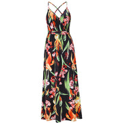 Bohemian Floral Print Maxi Dress Spaghetti Strap Dress  - Tiktok Tingz