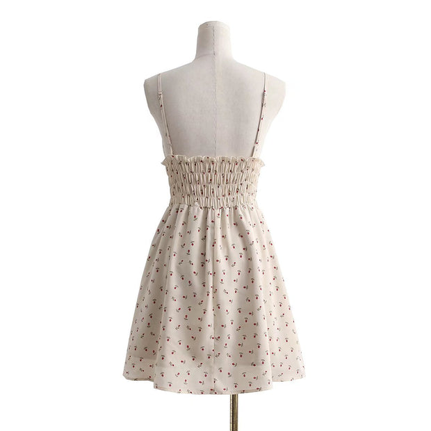 Sleeveless A Line Floral Print Mini Dress - Tiktok Tingz