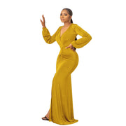 Casual Long-Sleeve Solid Color Women's Dress - Tiktok Tingz