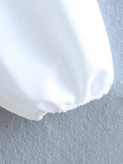 Sexy Solid White Cami Tops Single Sleeve Asymmetric Blouse - Tiktok Tingz