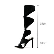 Summer Women's Cool Boots New 2023 Sexy 10cm High Heel Sandals Buckle - Tiktok Tingz