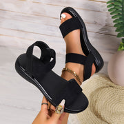 Fashion Color-block Elastic Sandals