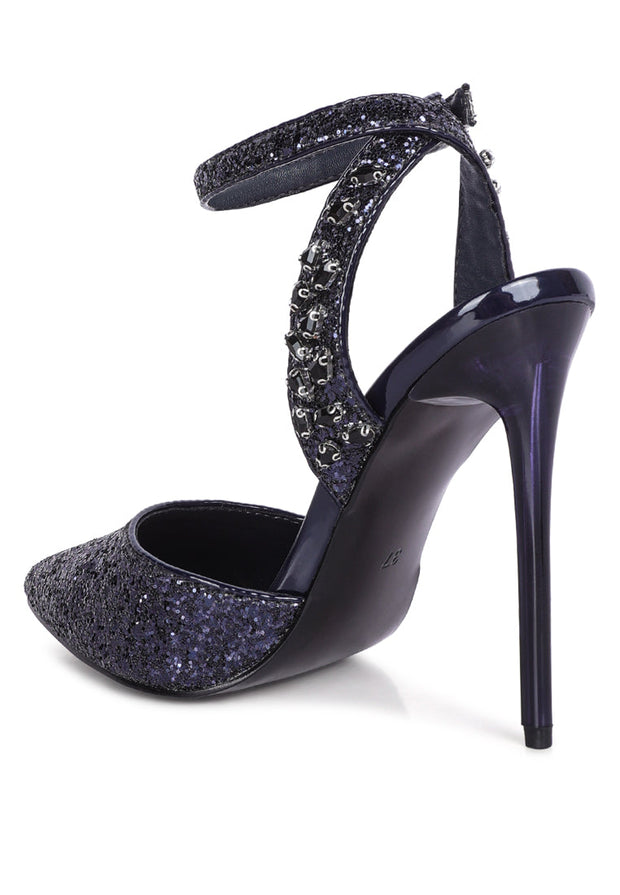 cloriss diamante embellished glitter high heels - Tiktok Tingz