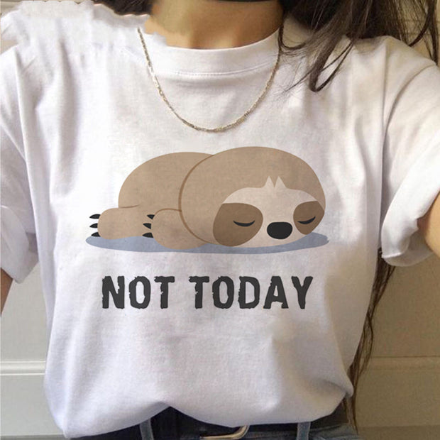 Sloth Kawaii Printed Women T-shirts