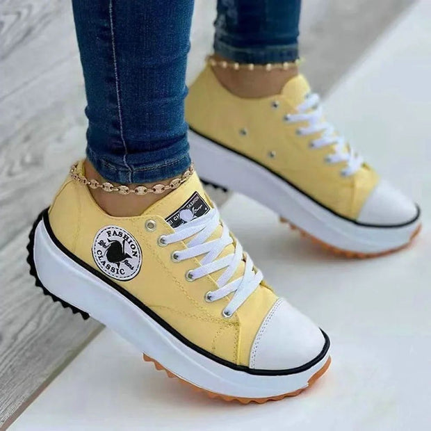 Speedy White Sneakers Solid